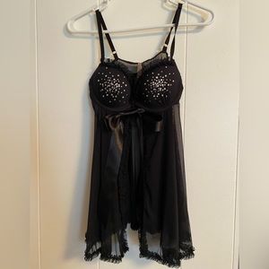 Victoria Secret - Sexy Little Things 2PC Set 36B. Black NWT Original price $58